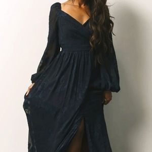 Odette Maxi Dress size L, Navy Blue